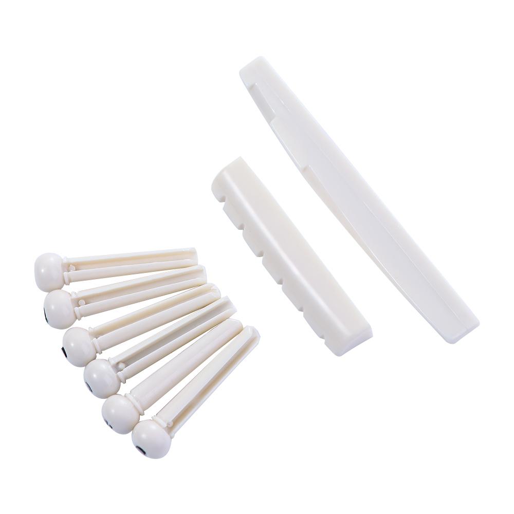 6-String Guitar Accessories Classica Portable Guitar Bridge Pins Saddle Nut