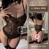 Sexy lingerie perspective open crotch female police instructor one-piece uniform lace splicing hot professional wear