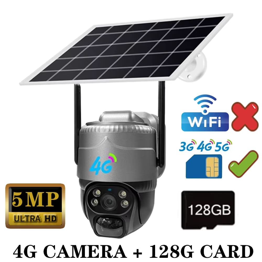 2024 V380 5MP WIFI /4G Камера Солнечная PIR Обнаружение человека Ночное видение Уличная Водонепроницаемая Безопасность Видео IP PTZ Камера Видеонаблюдение Монитор