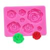 Силиконовая форма для украшения торта в виде цветка розы, конфетная глина, шоколадная помадка