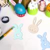 10 шт. пасхальных деревянных вырезок в виде кролика, набор пустых бирок для поделок, набор самодельных художественных изделий в форме кролика, подвесное украшение, 7 стилей