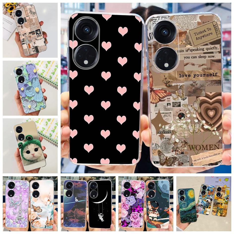 6.43" For OPPO Reno8 T 4G Case Soft Silicone Cover Cute Fashion Printed Bumper Funda For OPPO Reno 8T CPH2481 Coque Reno8T Cover