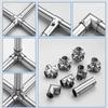 2/3/4/5/6 Way pipe connector fittings Stainless Steel 19/25/32mm Tube joiner Clothesline Shelf Tube Connector Furniture Hardware