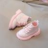 New autumn children's shoes for girls, shiny leather fashion Martin boots, Korean style low-cut versatile short boots, popular model