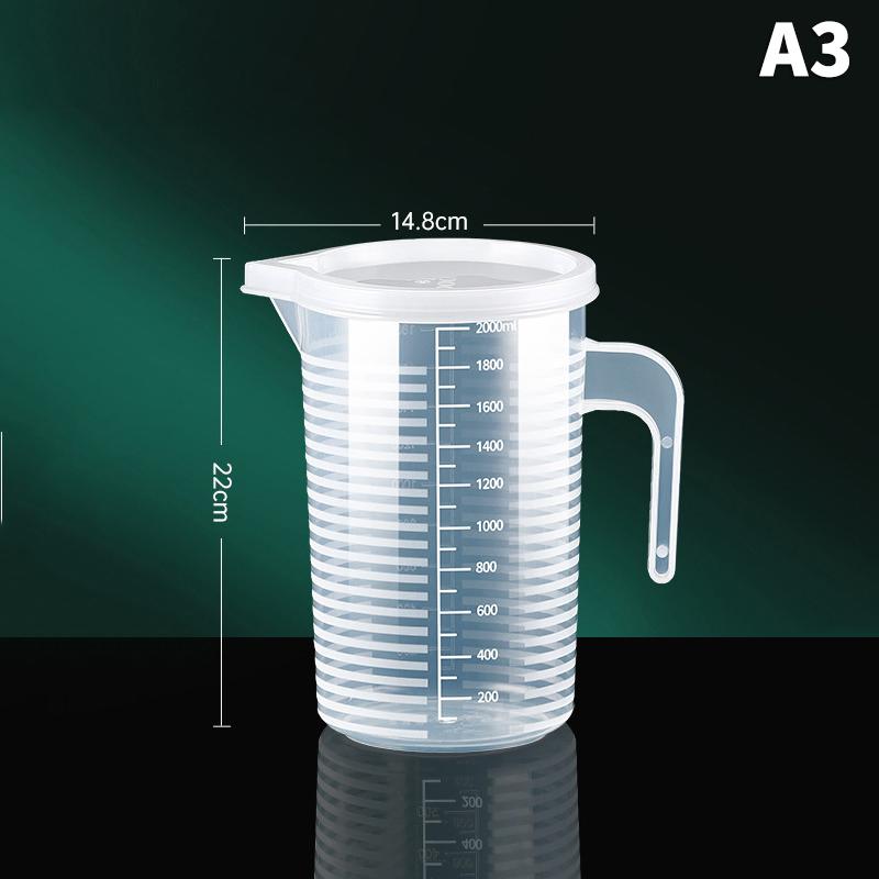 Мерный стакан с крышкой, специальное мерное ведро для магазина молочного чая, мерный стакан большой вместимости, прозрачный стакан, кухонные принадлежности для выпечки