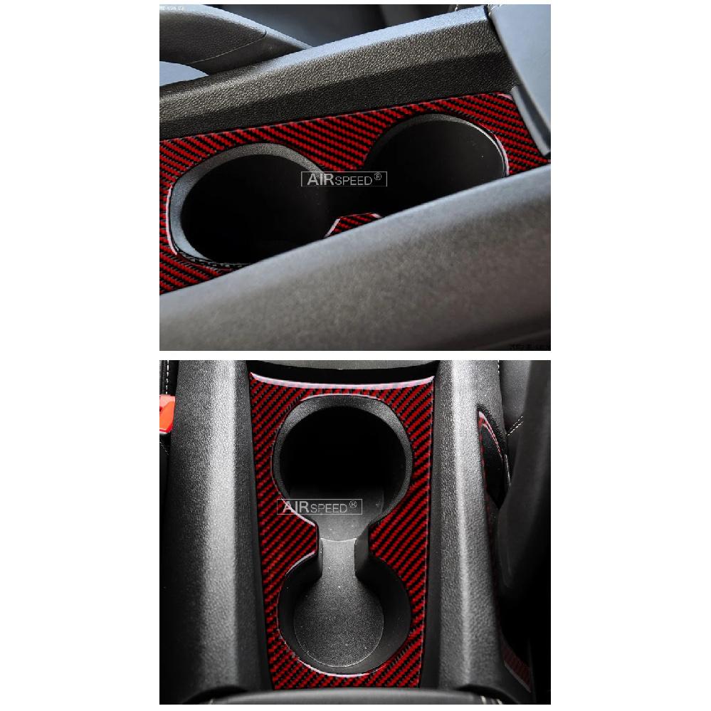 Настоящее мягкое углеродное волокно для Chevrolet Camaro 2010 2011 2012 2013 2014 2015 Автомобильный держатель для стакана Наклейка Аксессуары Интерьер