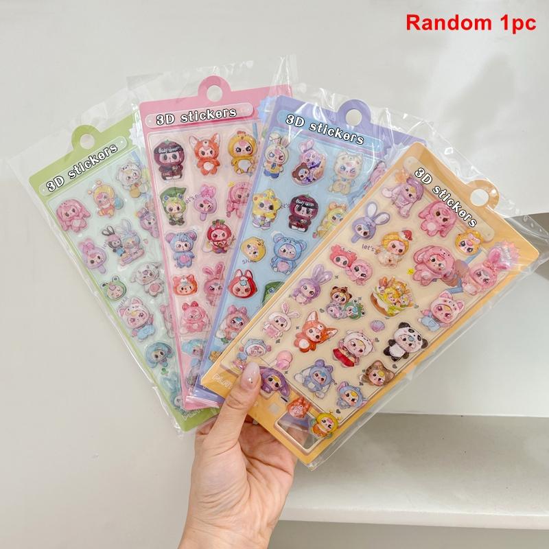 Nekoni 3D Cute Stickers Cartoon Animal Puff Sticker Diy Stickers For Scrapbooks Planner Journals Laptops Phone Case Decoration