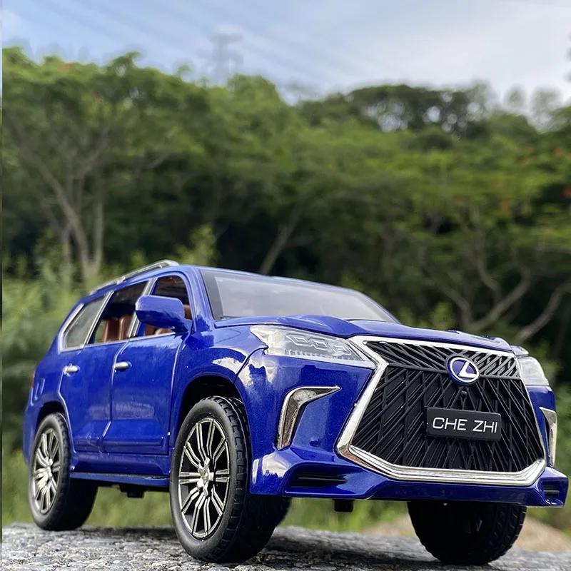 1/24 Lexus LX570 литой игрушечный автомобиль с инерционным механизмом, литой металлический игрушечный автомобиль со звуком и светом, 6 открытых дверей для детей, подарок, бесплатная доставка