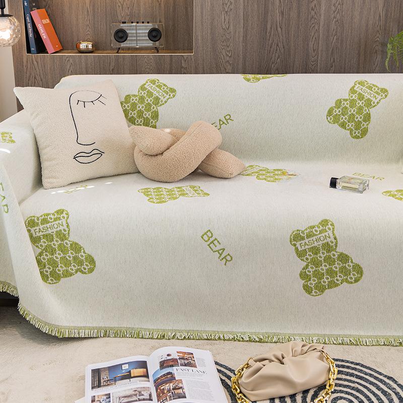 Чехол для дивана из шенилла, универсальное полотенце для дивана на все времена года, чехол для дивана с защитой от царапин от кошек, полотенце-одеяло Ins Style для дивана