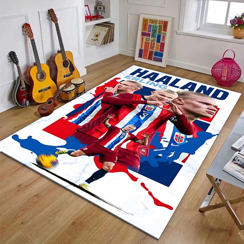 1pc Haaland6 Design Printed Area Rug Carpet for Bedroom Living Room Home Decor Rugs Mat Non Slip Mat Rug for Bedside