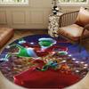 Green monster Christmas Spirit Round Rug for Livingroom,Bedroom, Palyroom, Chair Rug, Area rug, Circle Carpet, Large Size Fan Christmas gift