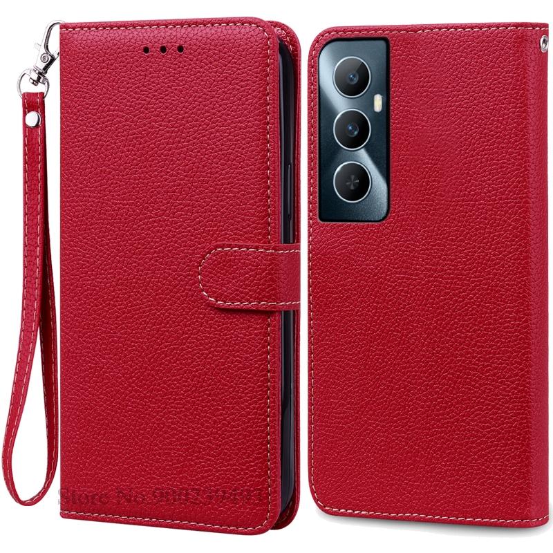 Для Realme C65 Чехол Мягкий Силиконовый Кошелек Кожаный Чехол Для Realme C65 Чехол Флип-Книжка Чехол Телефон Чехол Fundas Shell