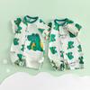 Summer Baby Short-Sleeved Breathable Romper - Cute, Comfy Newborn Jumpsuit for Crawling