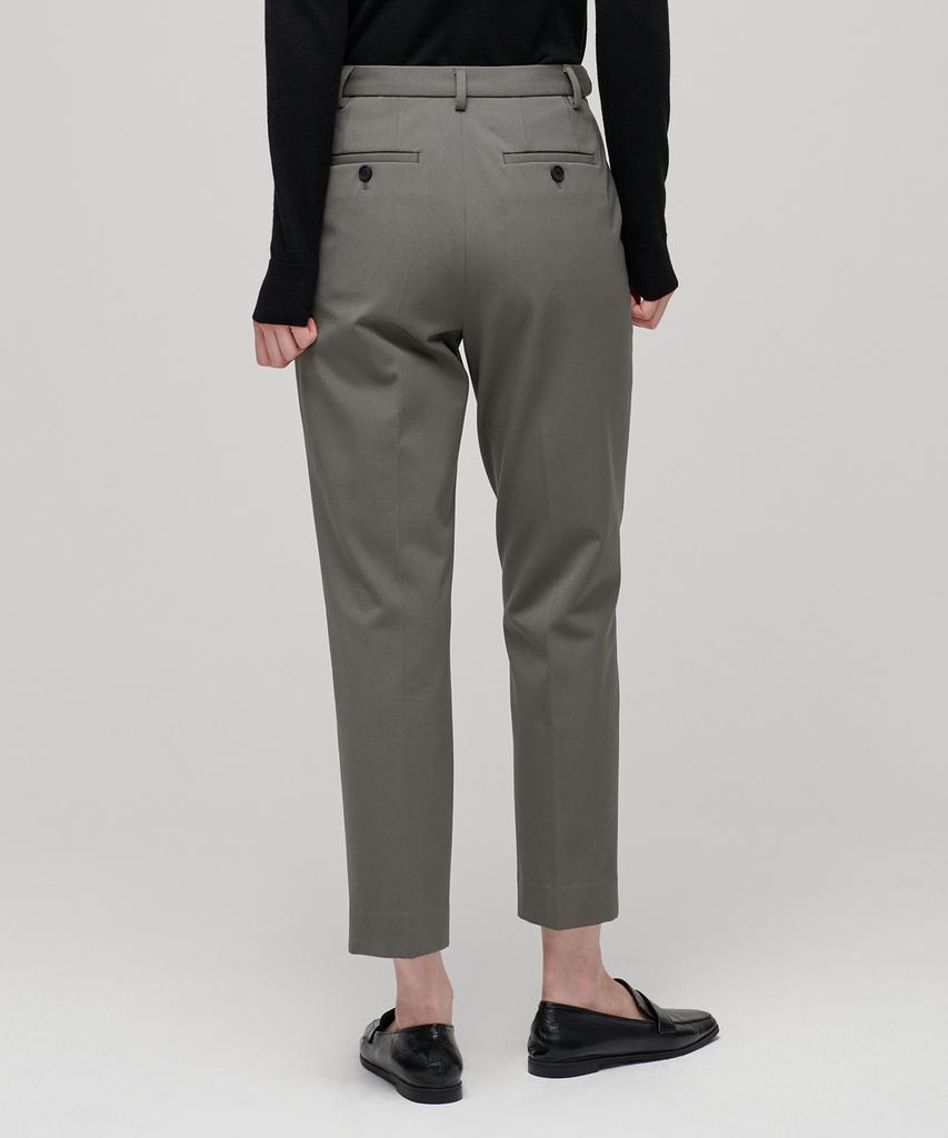 MUSINSA STANDARD WOMAN Женские плотные прямые брюки с подкладкой из флиса, зауженные к низу, со скрытой эластичной талией [Тепло-серый]