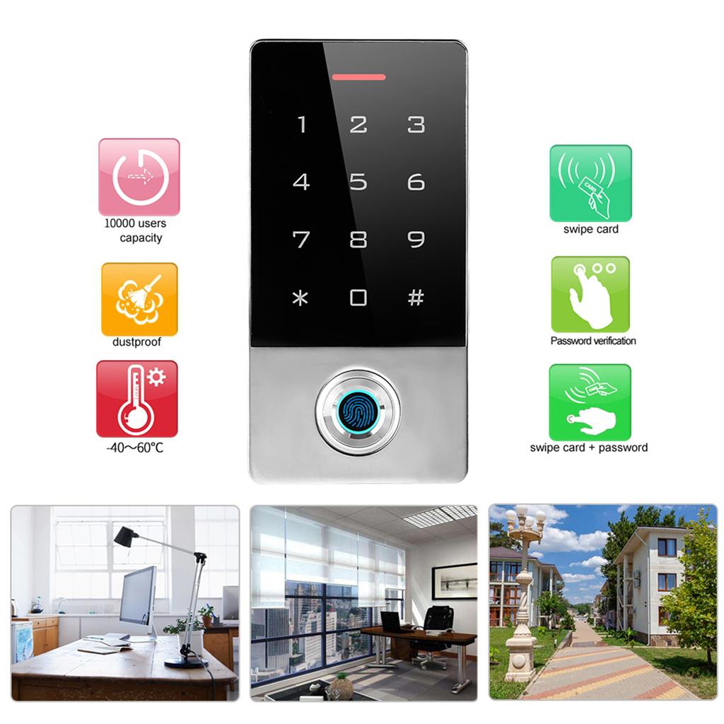 Metal Fingerprint Access Control Machine ID Card Password WIFI