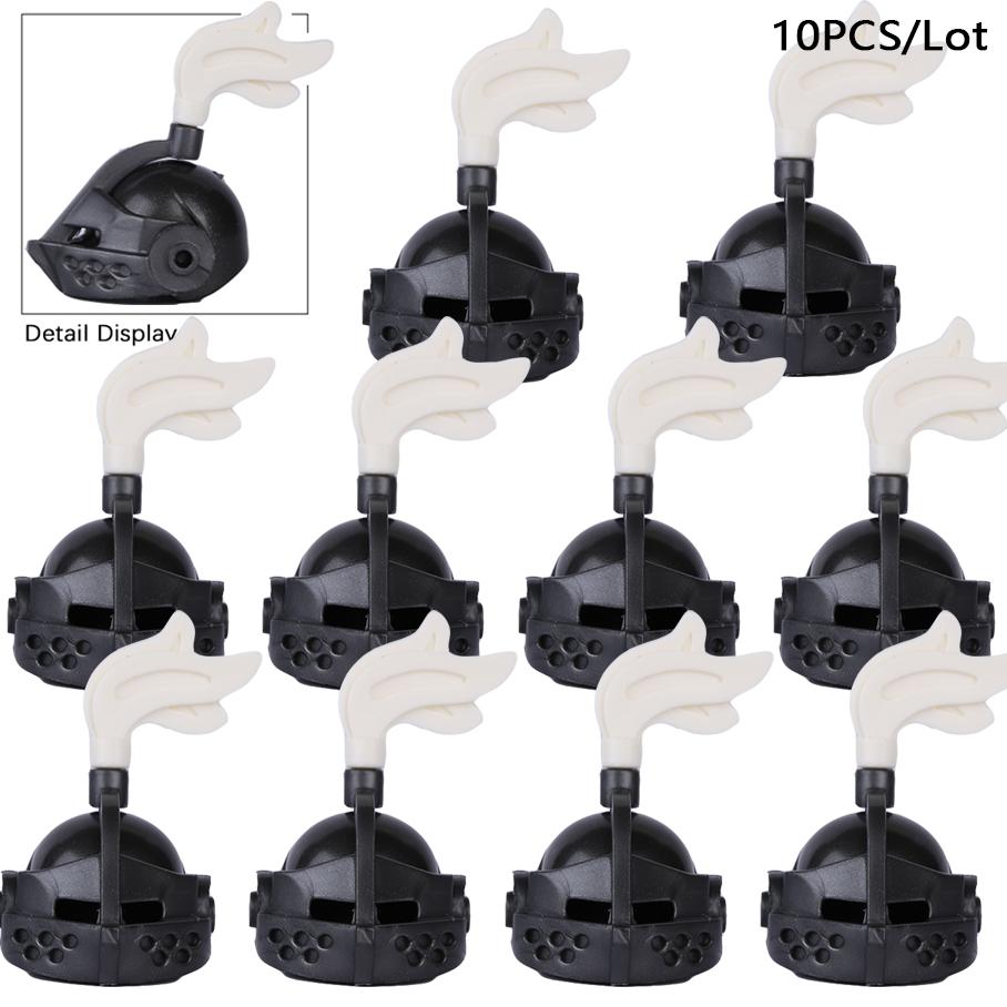 MOC Средневековые Шлемы Рыцарей Набор Строительных Блоков Аксессуары для Солдат Армии Кубики Игрушки Подарок для Мальчиков