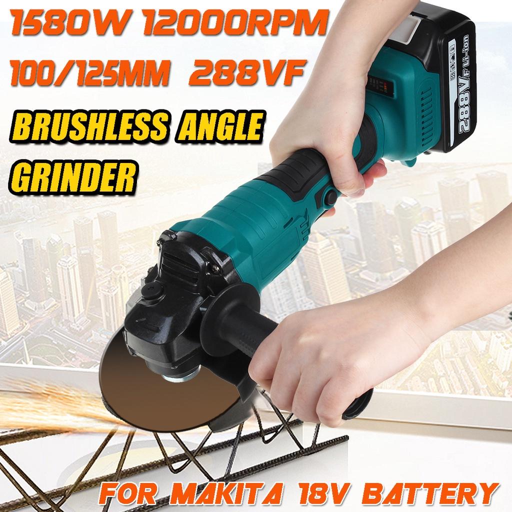 288VF 100mm/125mm Brushless Angle Grinder Cordless Angle Grinder Polishing Wood Metal Stone Cutter Cut-Off Machine