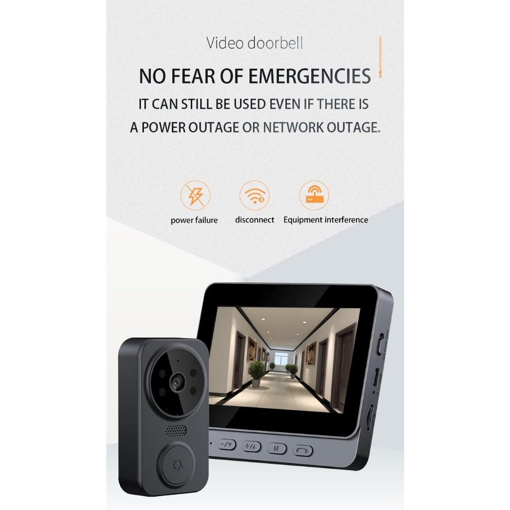 4,3-дюймовый экран беспроводной умный видеодомофон бытовой ночной вариант двусторонний разговорный видеодомофон