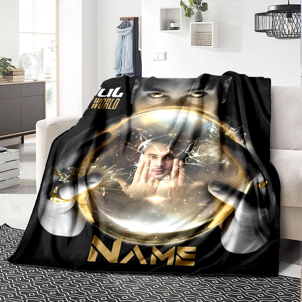 Customiz Name Personality Jul rapper Blanket Soft &Warm Sofa Office Bed Travel Lunch Break Blanket, Gift Suitable All Seasons