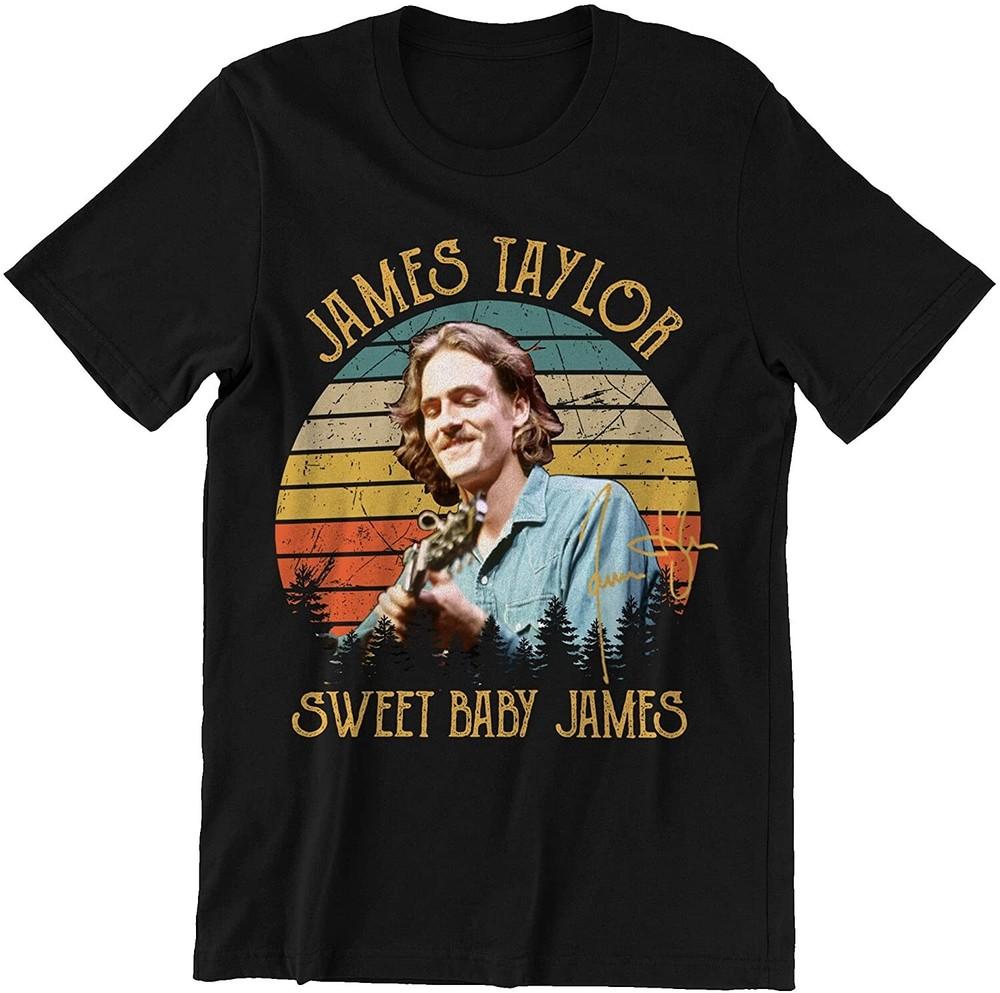 James Taylor Singer Men T-shirt Black Cotton Unisex All Sizes XZ402