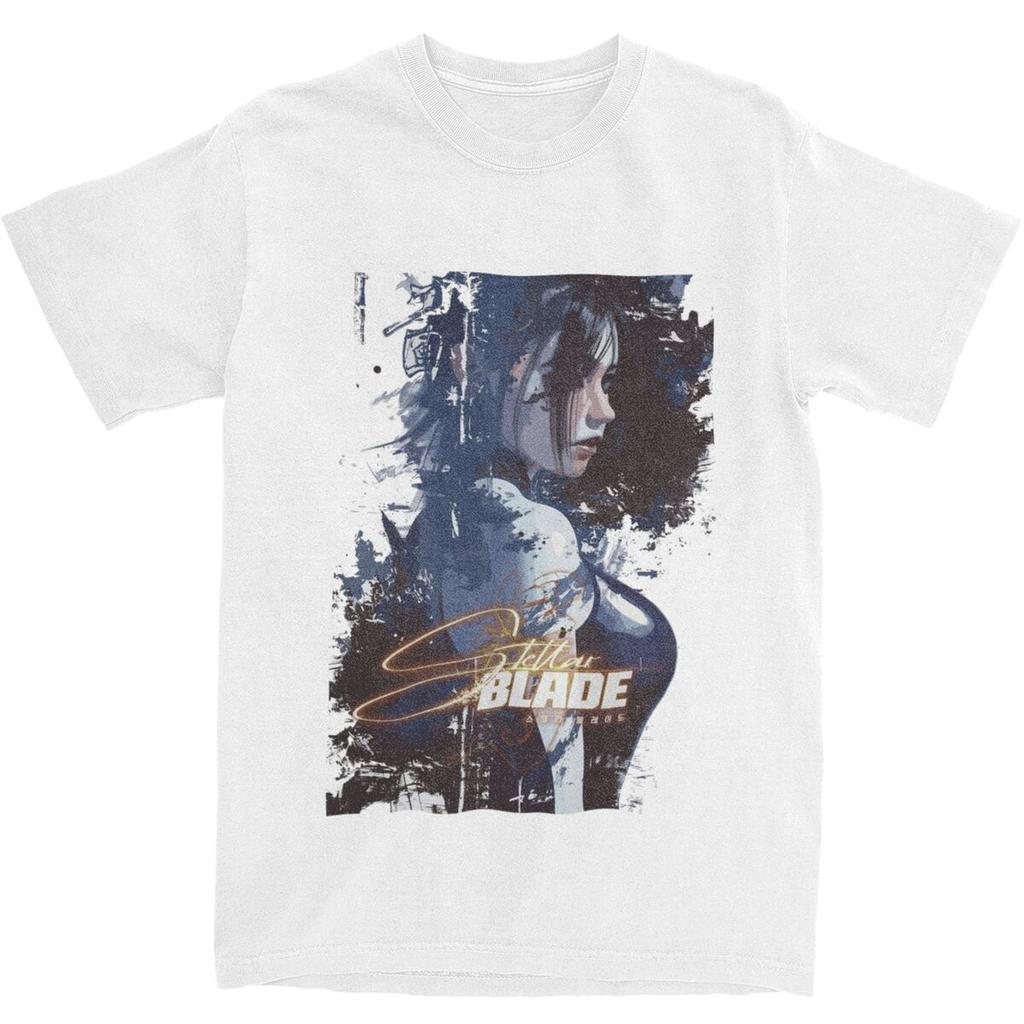 Мужские футболки с фанартами Stellar Blade, хлопковые топы, летняя футболка Y2K с коротким рукавом, футболка с круглым вырезом, новинка