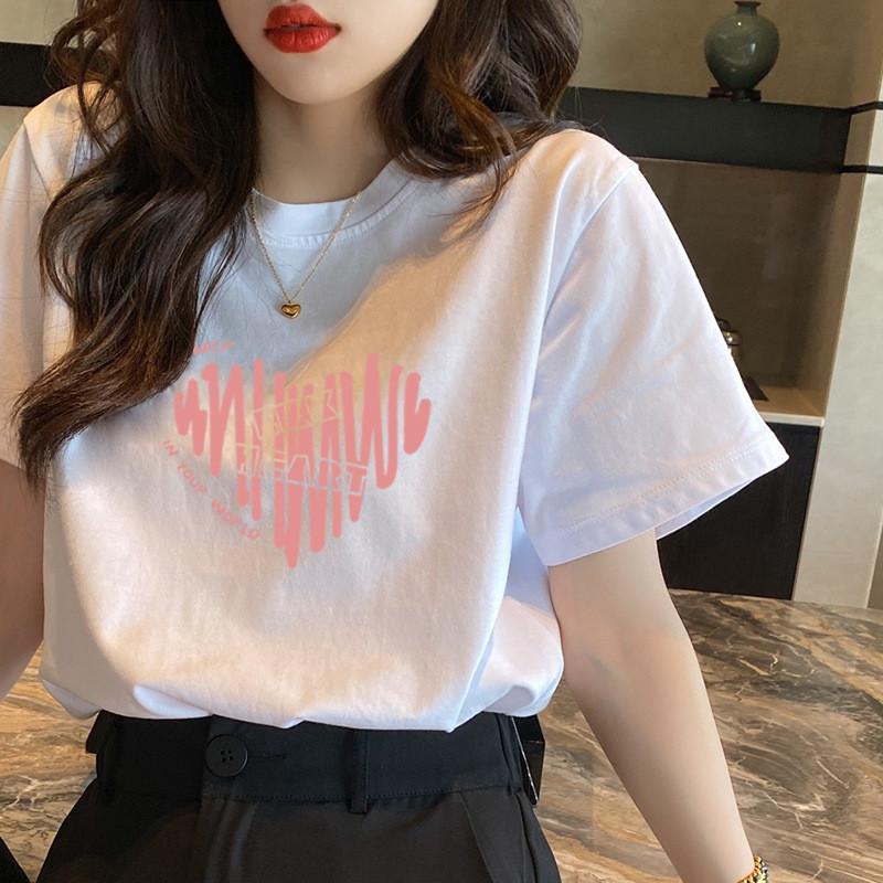Casual White Cotton T Shirt With 3d Print For Spring Summer Daily Wear