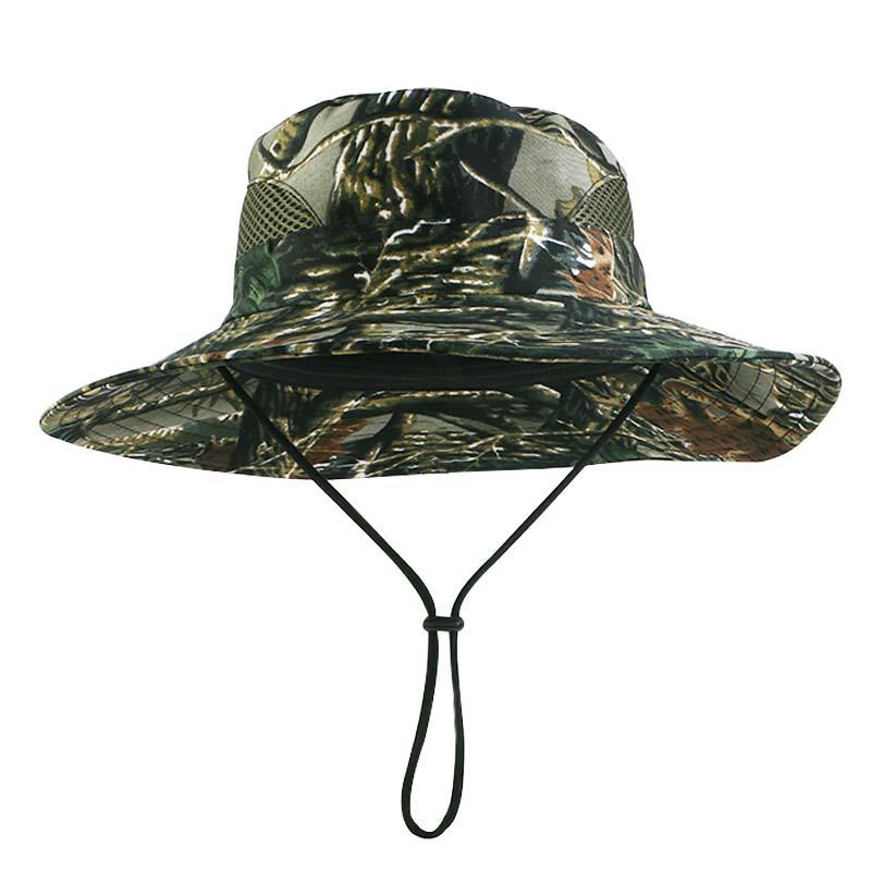 Parent-child children's breathable net camouflage sun hat, adult mountaineering basin hat bucket hat sun hat