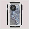 Beach pattern tempered glass phone case suitable for iPhone 17 16 15 14 13 12 11Pro/Max/Plus anti drop and shockproof back cover
