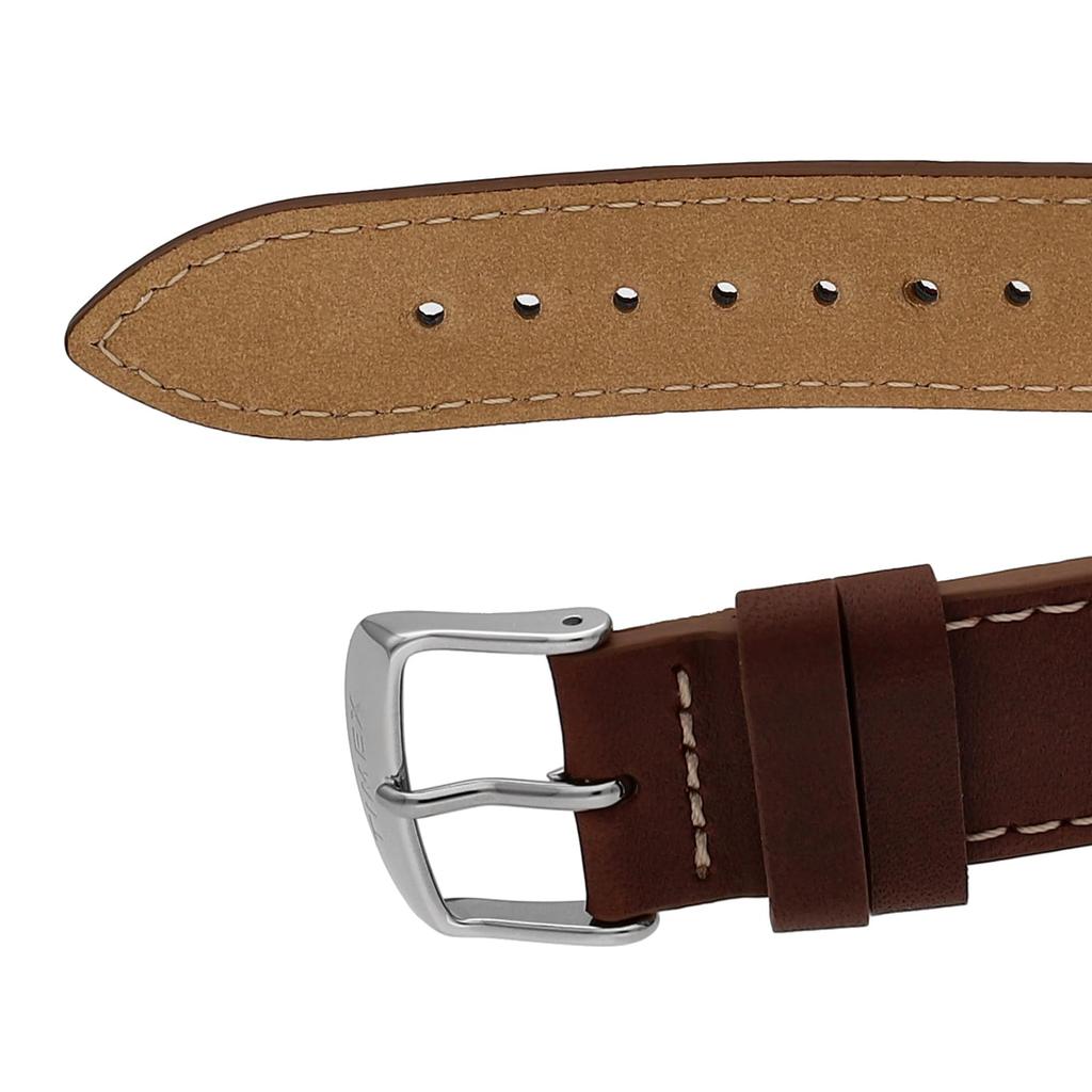 Наручные часы Marlin Jet Silver Dial с автоматическим заводом, водонепроницаемость 5 АТМ, TW2V62000, коричневые [TIMEX] мужские [Товар]