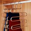 Stainless Steel Layers Pants Hanger Tie Clothes Rack Organizer Space Saver Closet Silver AVE