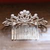 1PC Diadem With Comb Rhinestone Crown Hair Jewelry Pearl Headbands Girls Fashion Princess