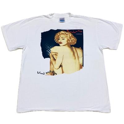 Винтажная МАДОННА Blond Ambition World Tour 1990 Pioneer США 90-е Футболка РЕПРИНТ