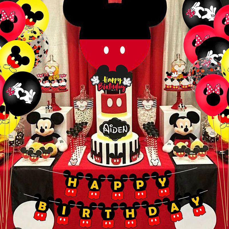 Minne Mouse Kids Birthday Party Supplies Decor Balloon Tableware Banner
