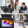 360 Rotating Stand Case for Xiaomi Redmi Pad 2 2025 11.0inch Model 25040RP0AG Silicone+PC Hybrid Armor Cover with Shoulder Strap