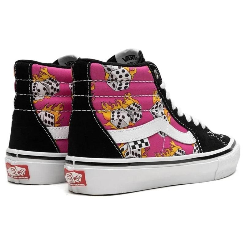 Vans SK8 Skate unisex trendy casual high-top skate shoes pink black white VN0A5FCCBLM
