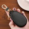 Pvc Leather High Quality Double Layer Key Case Two Keychain Mens And Women Double Zipper Oval Car Smart Key Manager