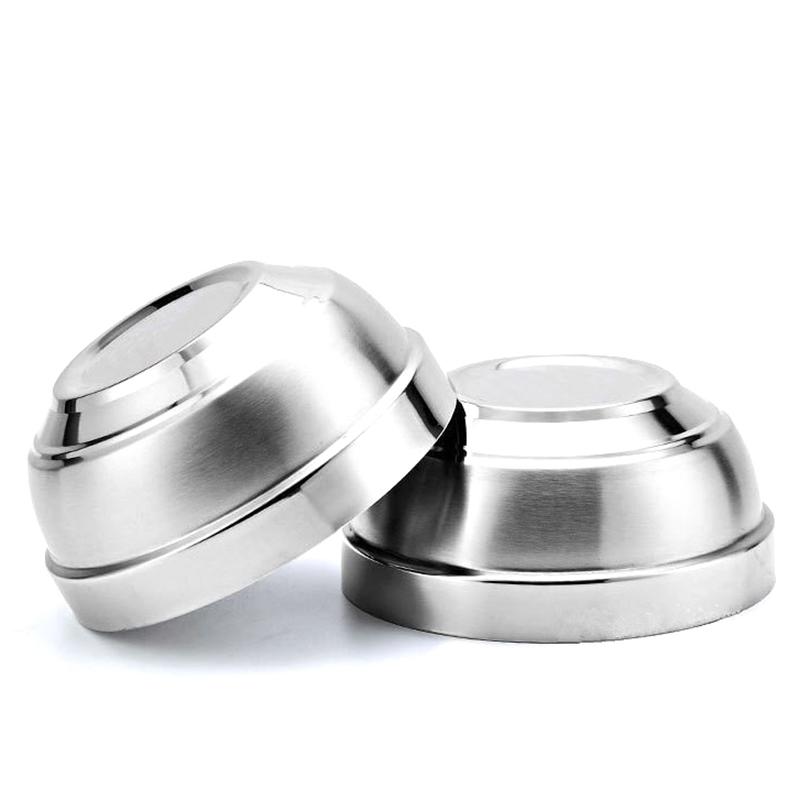 Миски с защитой от ожогов из нержавеющей стали, двухслойные, толстые, прочные, для супа, риса, миска для детской столовой в детском саду