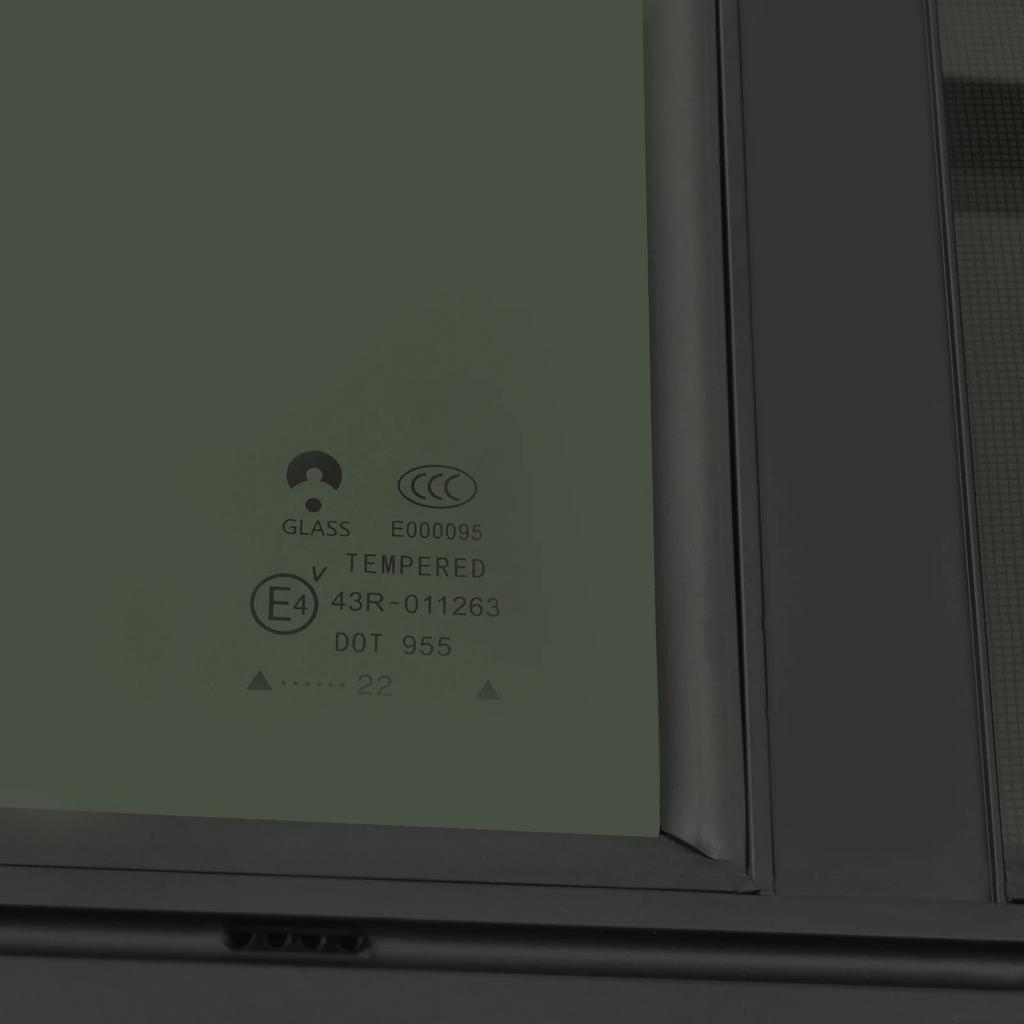 Rectangular RV Window, 42" W X 12" H Camper Windows Replacement Horizontal Sliding RV Windows Camper with Trim Ring