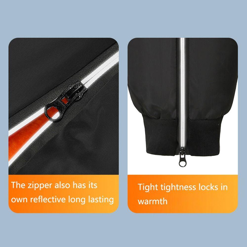 Reflective Zipper Thermal Kneecap Fleece-lined Motorcycle Leg Warmer Hiking