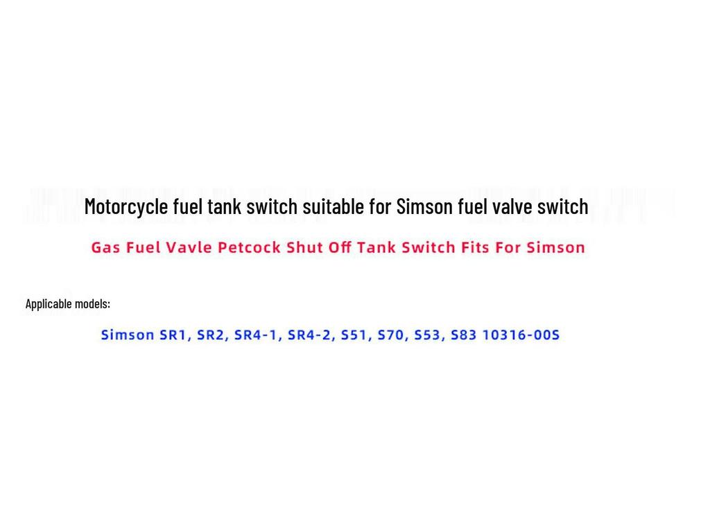 Топливный кран переключатель Simson SR1/SR2/SR4-1