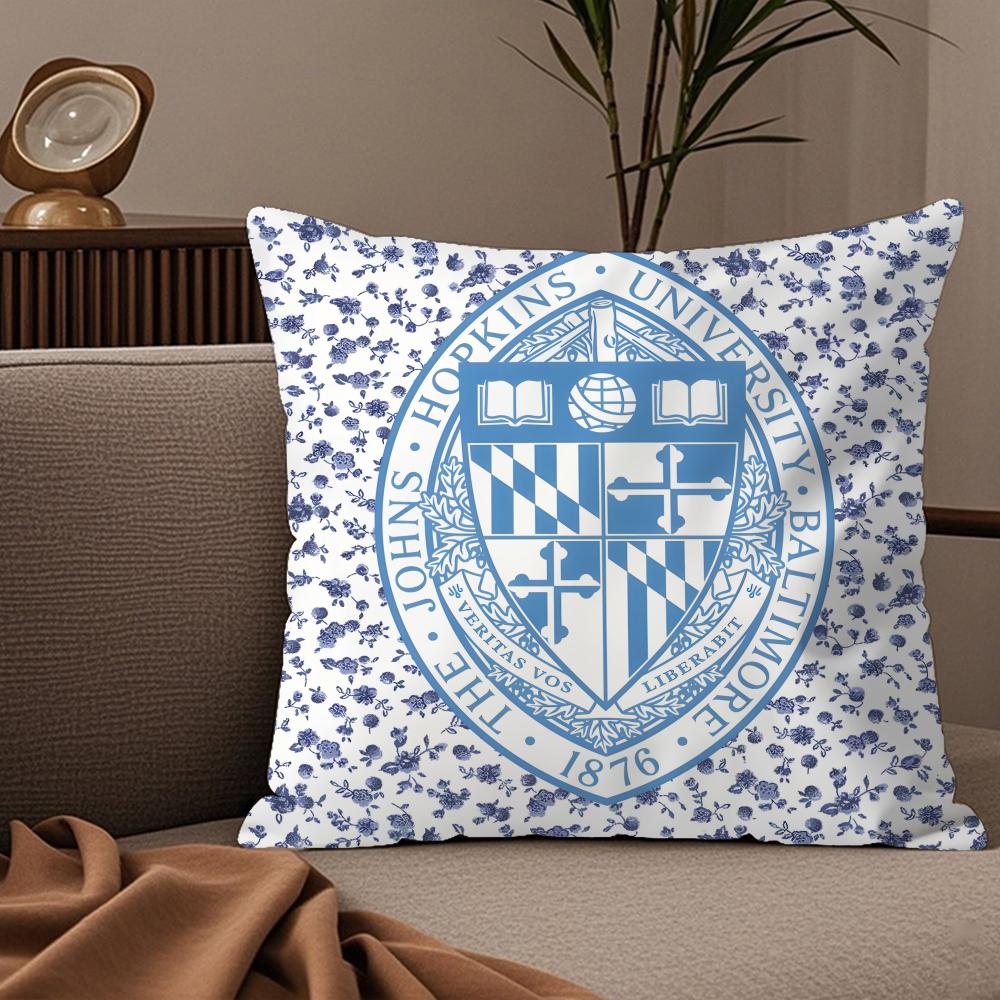 The Johns H-Hopkins University Pillow Case Silky Elegant Comfort Sofa Bed Invisible Zipper