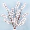 Party Decoration White Artificial Floral Art 1Pcs Berry Stems Snow Tree Berry Branches Fruit Plant