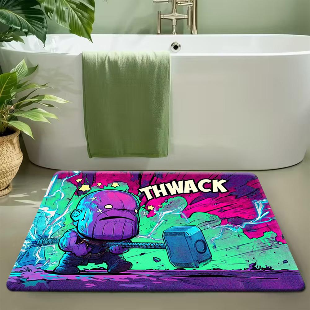 1 Authorized Marvel Venom Themed Printed Mat, a Rectangular Rug Made of Machine-Washable Flannel, Suitable As a Decorative Doo
