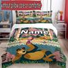 3pcs Duvet Cover Set (1*Duvet Cover + 2*Pillowcase, Without Core), Custom Name Masha and the Bear Pattern Bedding Set, Home Bedroom Decor Gift