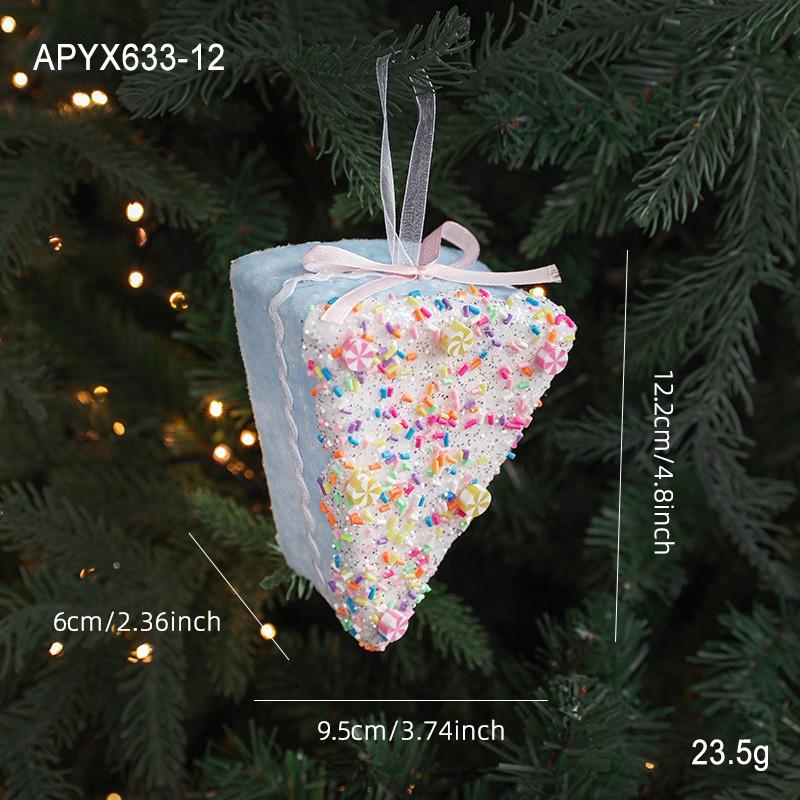 New Christmas Ornaments Cute Pink Cartoon Macaron Foam Candy Christmas Tree Pendant Pendant Props