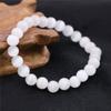 8mm Round White Cat`s Eye Beads Bracelet Natural Stone DIY Fashion Jewelry Making Design Women Girls Gifts Hand Made Accessories