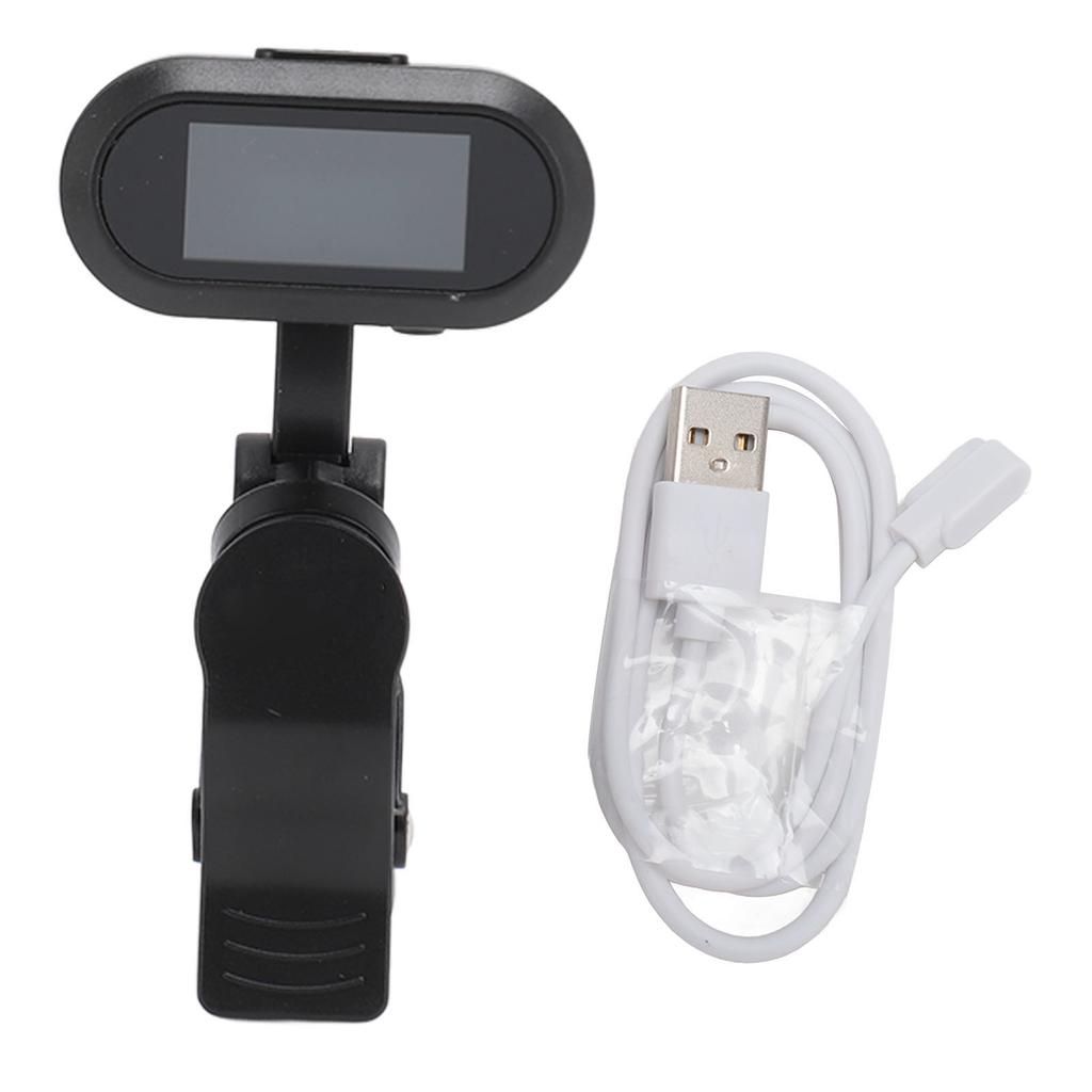 Тюнер Clip On Tuner с возможностью подзарядки, вращающийся на 360 градусов, точная настройка цифрового электронного тюнера с T