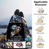 1pc Jack Skellington Printing Flannel Blanket Ideal for Travel Sofa Beds and Home Decor Ideal Birthday or Holiday Gift Available for All Sea