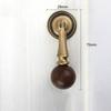 Walnut Brass Cabinet Handles Brass Wardrobe Door Handles Walnut Knobs  Cabinet Hardware
