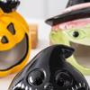 Cute Ghost Candle Holder Ceramic Ghost Pumpkin Candlestick Ornaments Candy Storage Tray Desktop Ornaments Halloween Party Decor